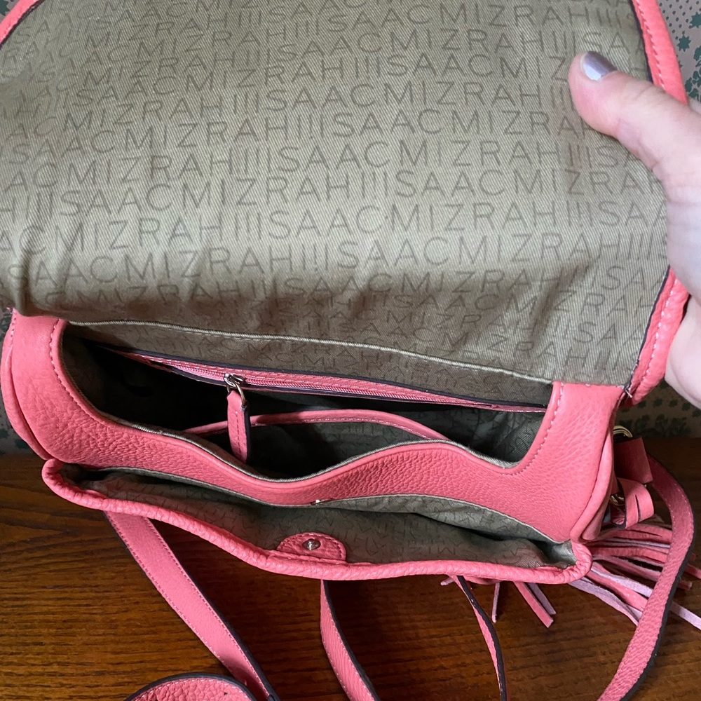 SOLD NWT Isaac Mizrah Crossbody purse. Hot color for Spring. - Picture 4 of 15